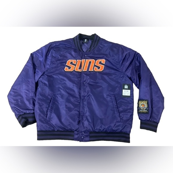 NWT NBA Phoenix Suns Purple Bomber STARTER Style Conference King Jacket Men's XL - Picture 1 of 5